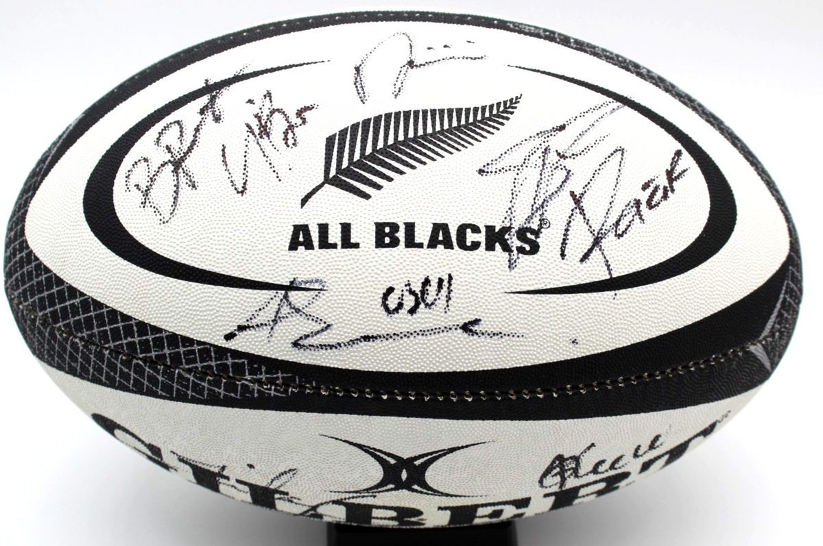 2025-26 New Zealand All Blacks Signed Gilbert Match Rugby Full Size Ball W/COA