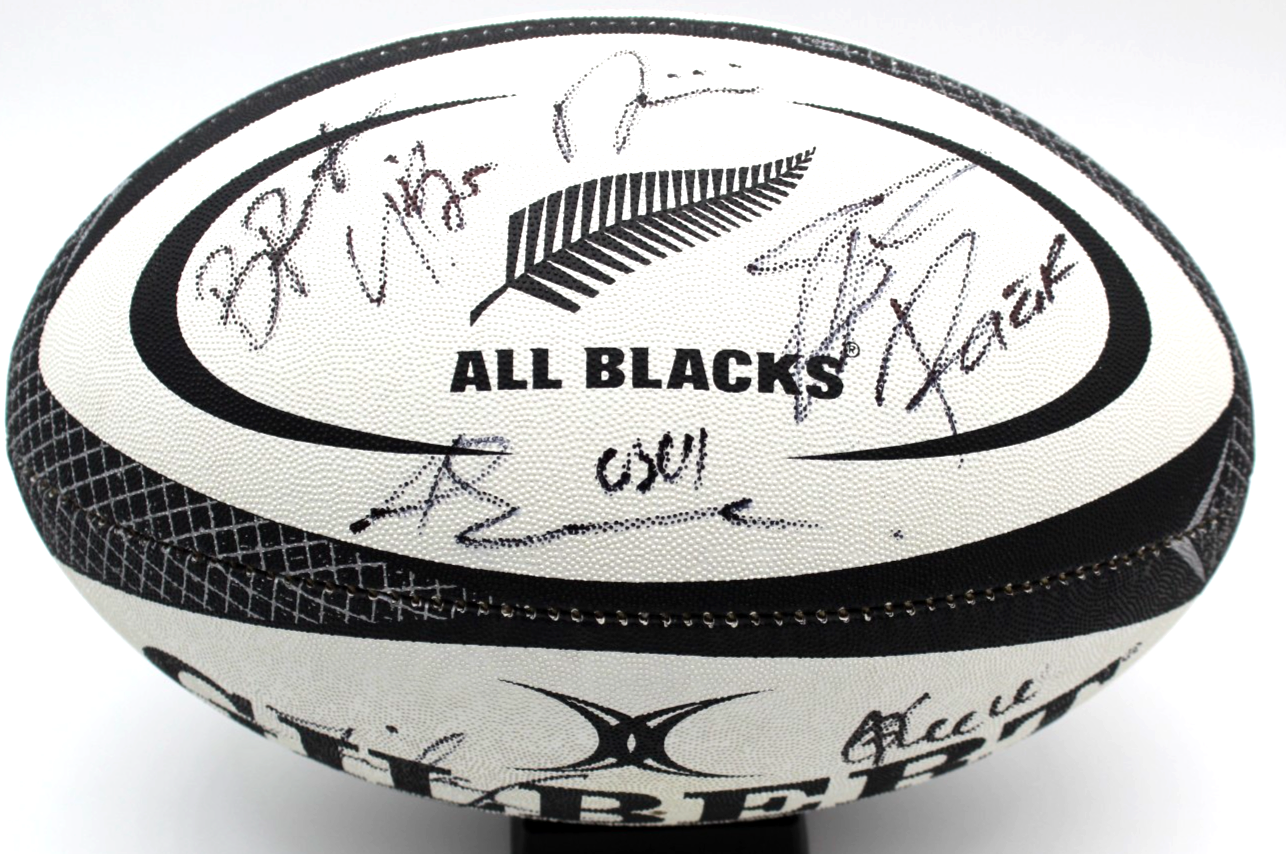 2025-26 New Zealand All Blacks Signed Gilbert Match Rugby Full Size Ball W/COA