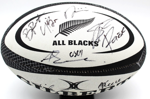 2025-26 New Zealand All Blacks Signed Gilbert Match Rugby Full Size Ball W/COA