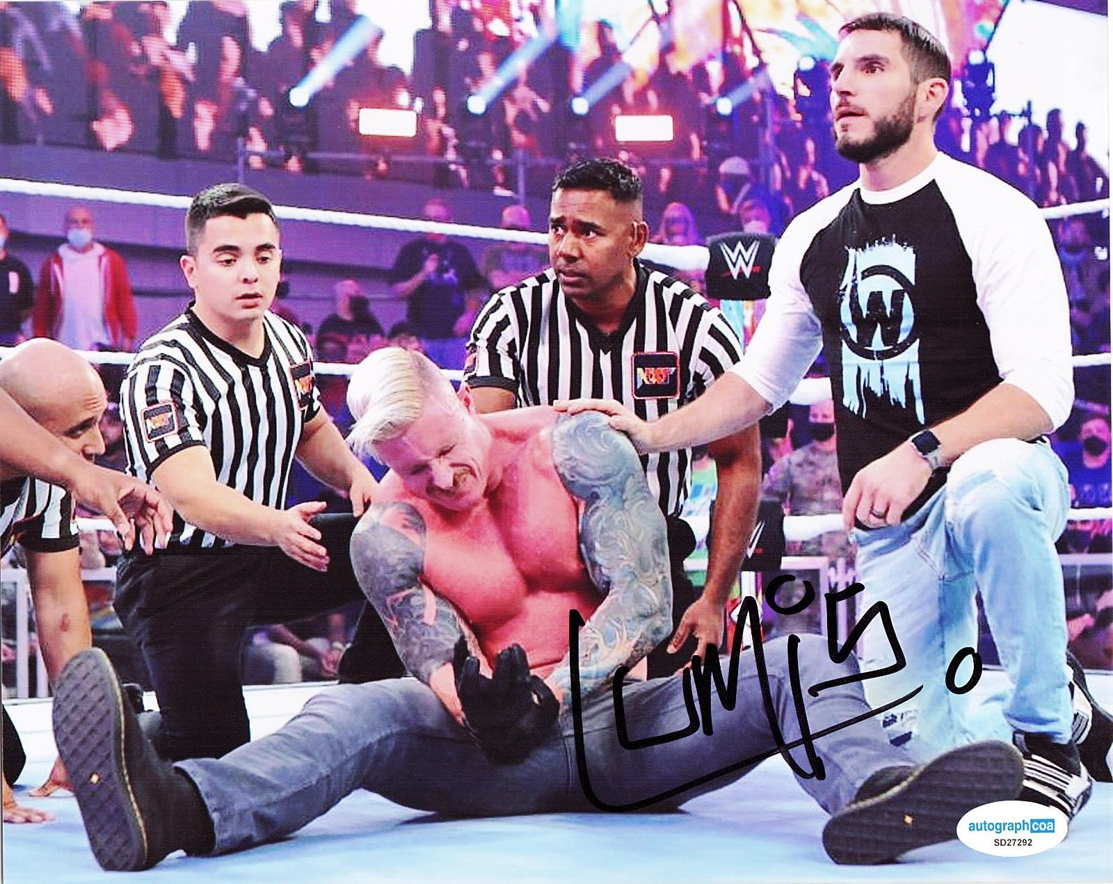 Dexter Lumis Signed 8x10 Photo WWE Raw The Wyatt Sick6 w/ACOA SD27292