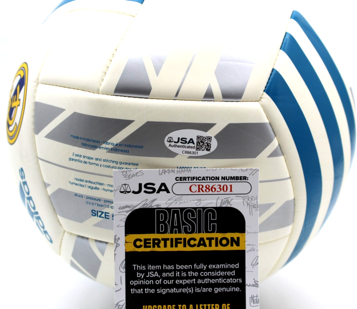 Roberto Carlos Signed Real Madrid Soccer Ball World Cup w/JSA COA CR86301 Brazil