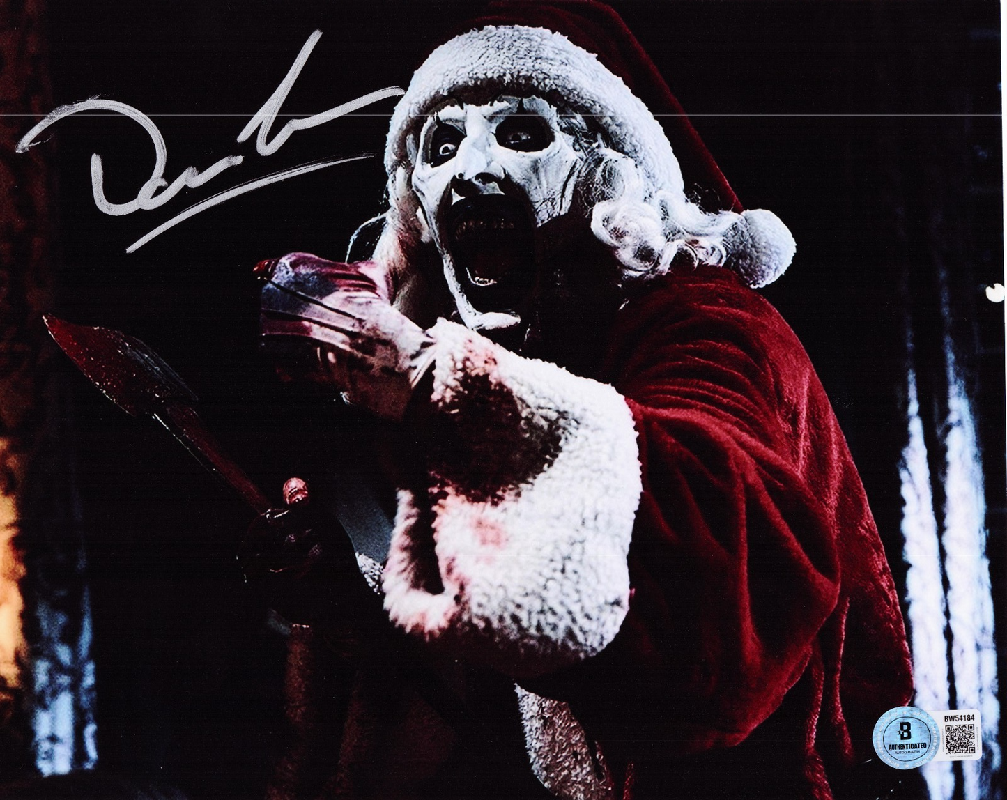 Damien Leone Signed Terrifier Art the Clown 8x10 Photo w/Beckett BAS BW54184