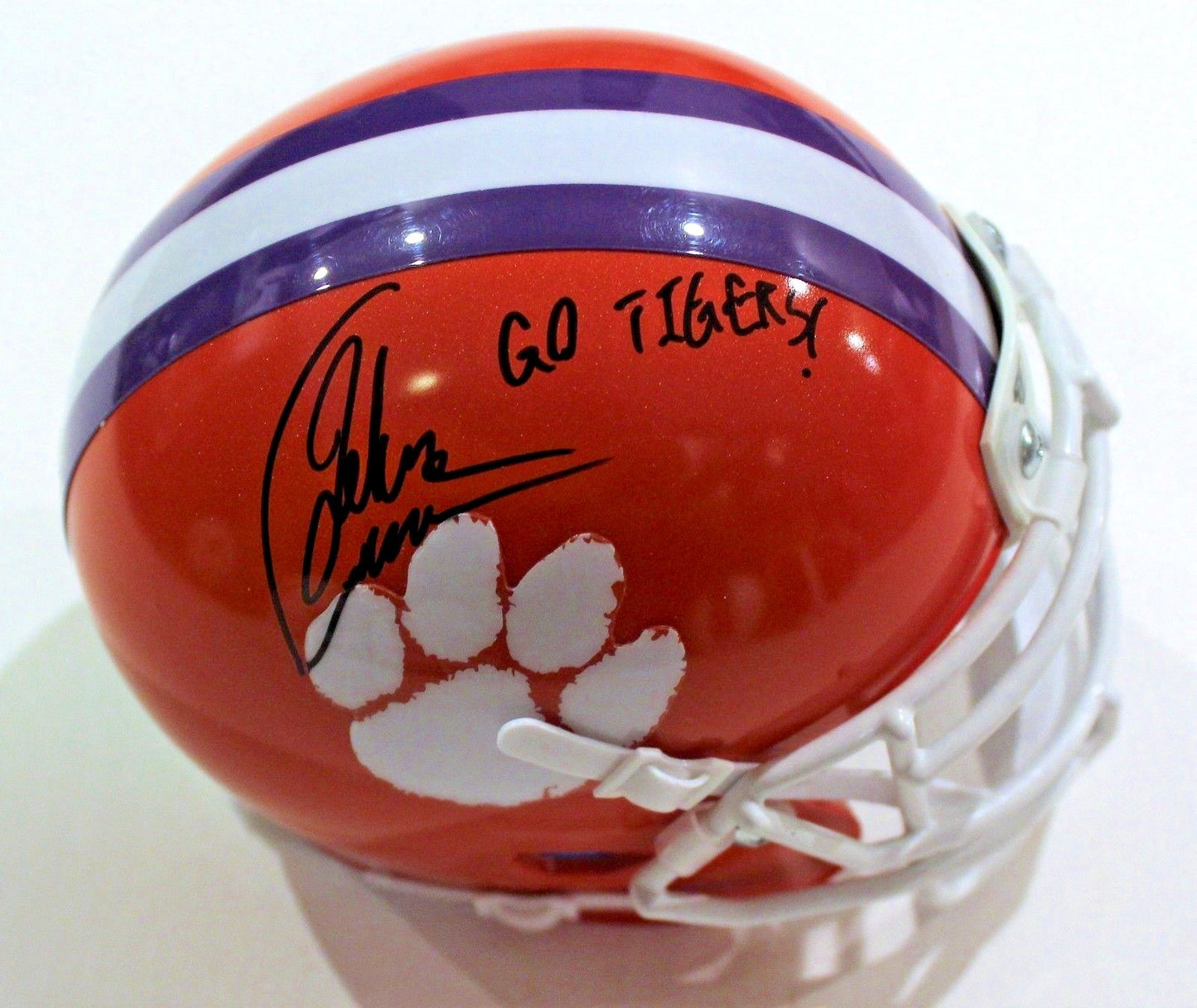 Jackson Carman Signed Clemson Tigers Mini Football Helmet w/COA 2018 C