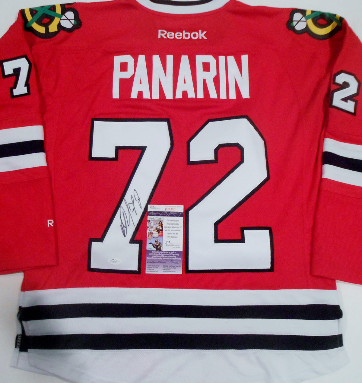 Artemi Panarin Signed Chicago Blackhawks M Authentic Jersey w/JSA COA P26483