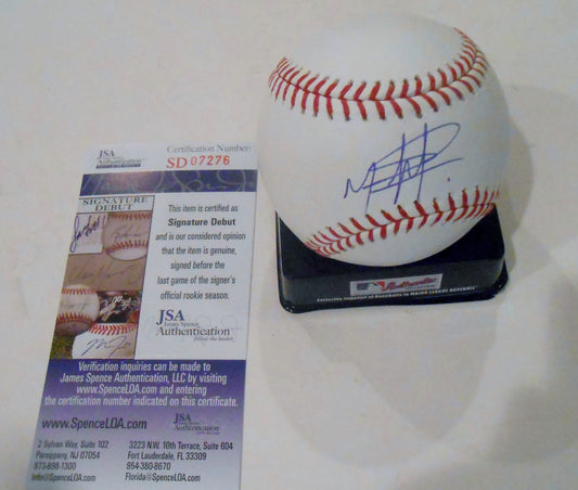 Jorge Mateo Signed Official Baseball w/JSA Signature Debut COA Orioles