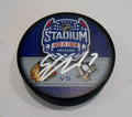 Sheldon Brookbank Signed Stadium Series Puck w/COA 2013-14 Chicago Blackhawks