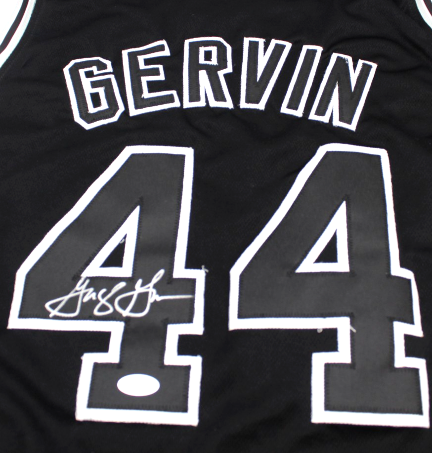 George Gervin Signed San Antonio Spurs Custom XL Jersey W/JSA COA