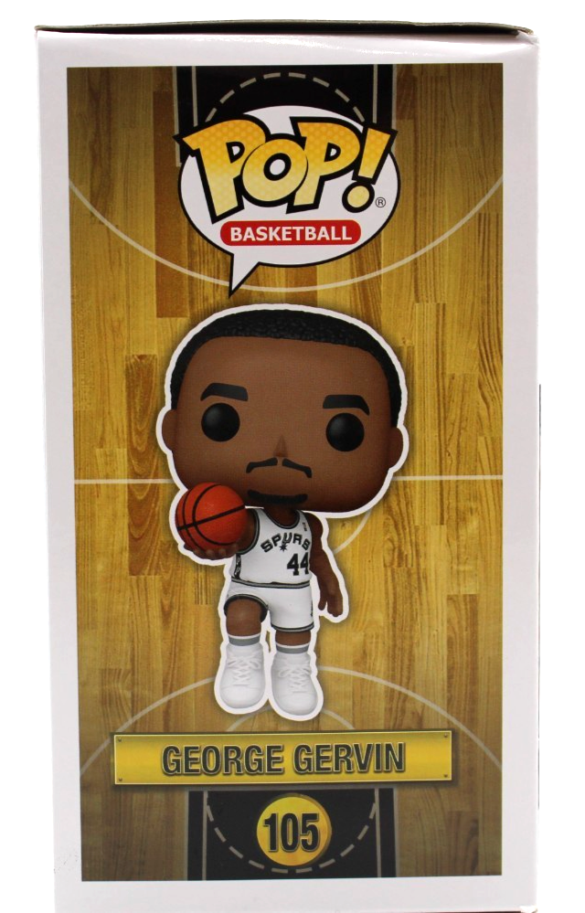 George Gervin Signed San Antonio Spurs 105 Funko Pop w/Beckett COA BT56261