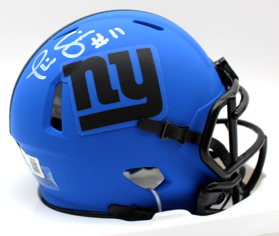 Phil Simms New York Giants Signed Mini Football Helmet w/Beckett COA BS38147