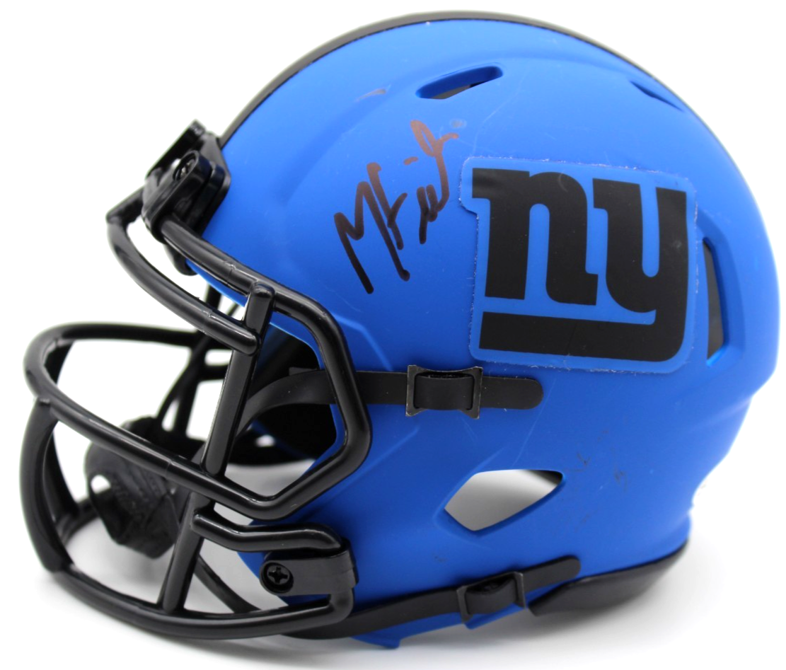 Malachi Fields N.Y. Giants Signed Rave Mini Football Helmet w/JSA COA CR86262