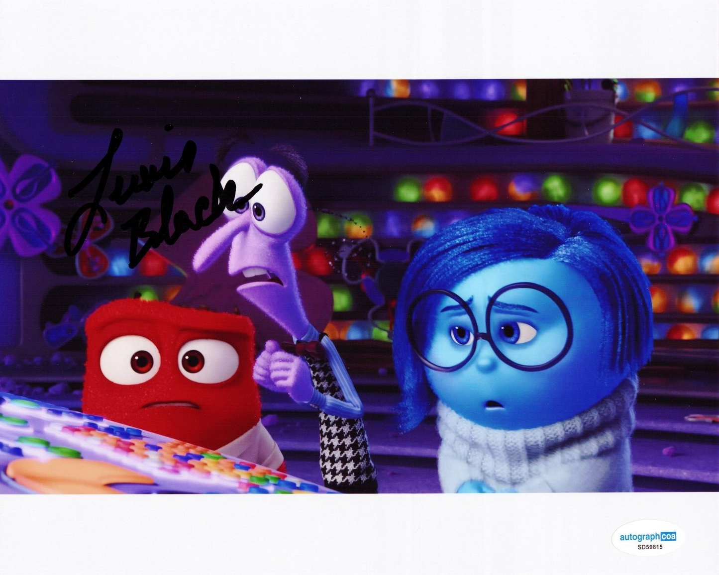 Lewis Black Inside Out 2 ANGER Signed 8x10 Photo w/ACOA SD59815