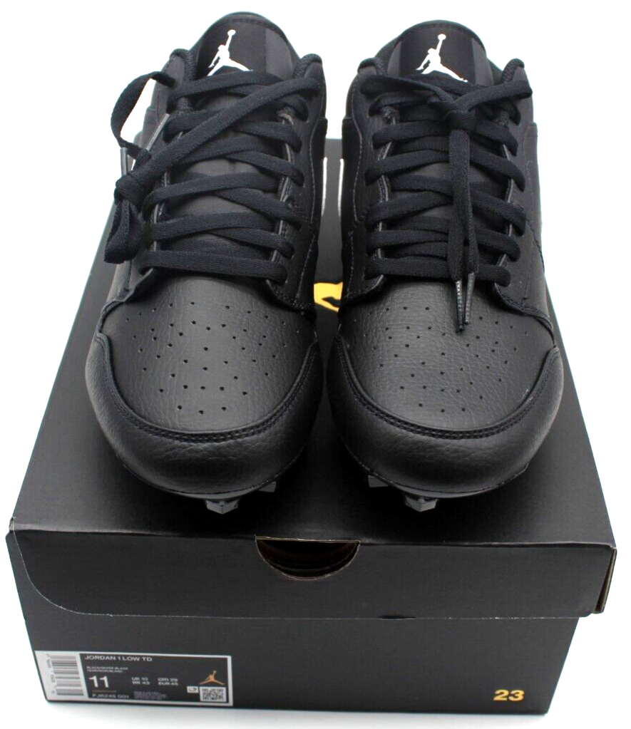 Jordan 1 Football Cleats Low TD Black White FJ6245-001 Brand NEW Size 14