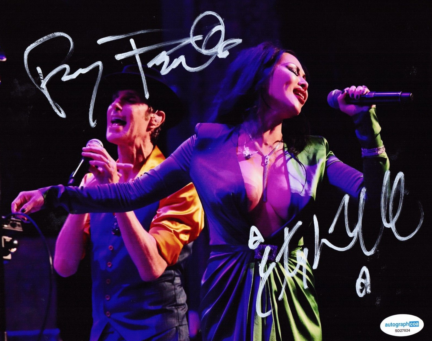 Perry Farrell Etty Lau Farrell Signed 8x10 Photo Janes Addiction w/ACOA SD27024