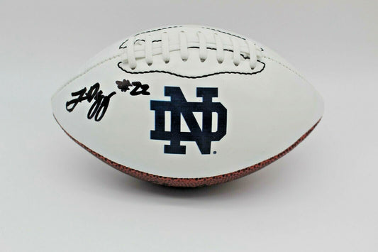 Logan Diggs Signed Notre Dame Fighting Irish MINI Football w/JSA COA 9/18/21