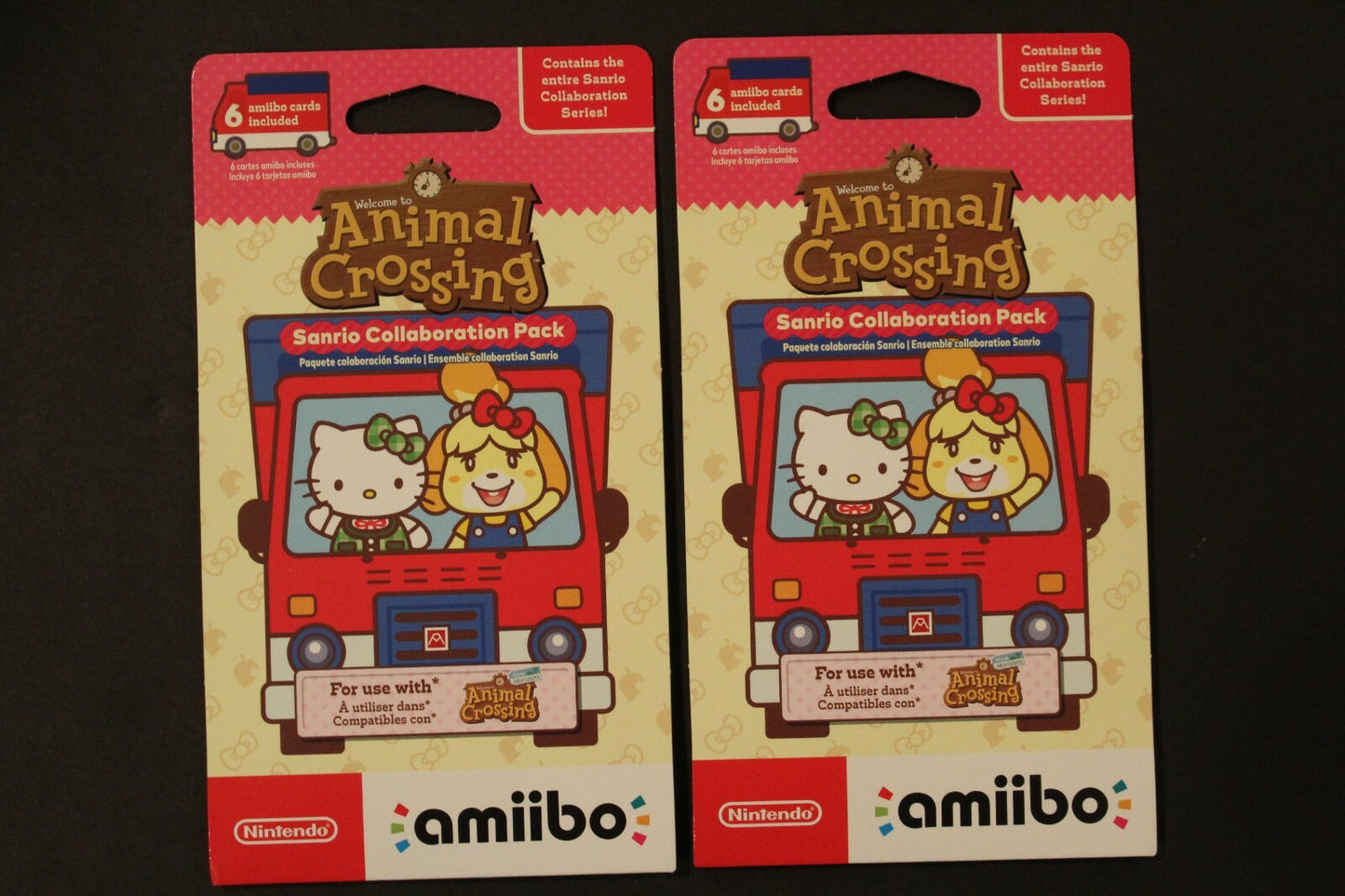 Animal Crossing Sanrio Amiibo SEALED Card Pack Hello Kitty English In Hand 2PKS