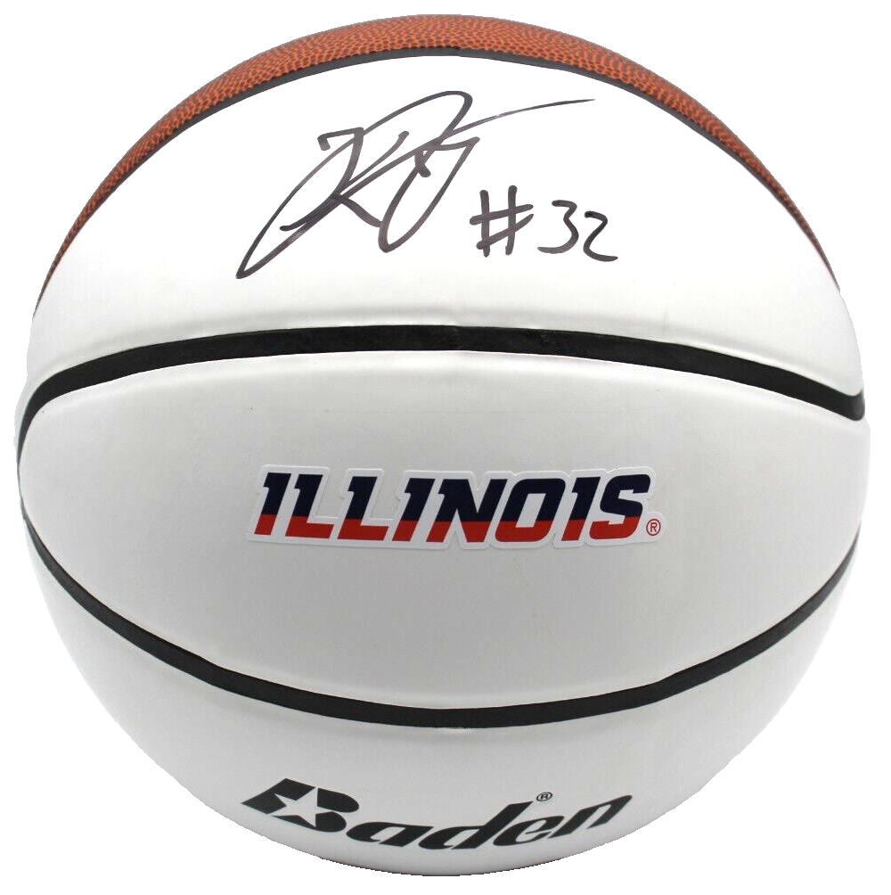 Kasparas Jakucionis Illinois Illini Signed Basketball W/Beckett COA BR32923
