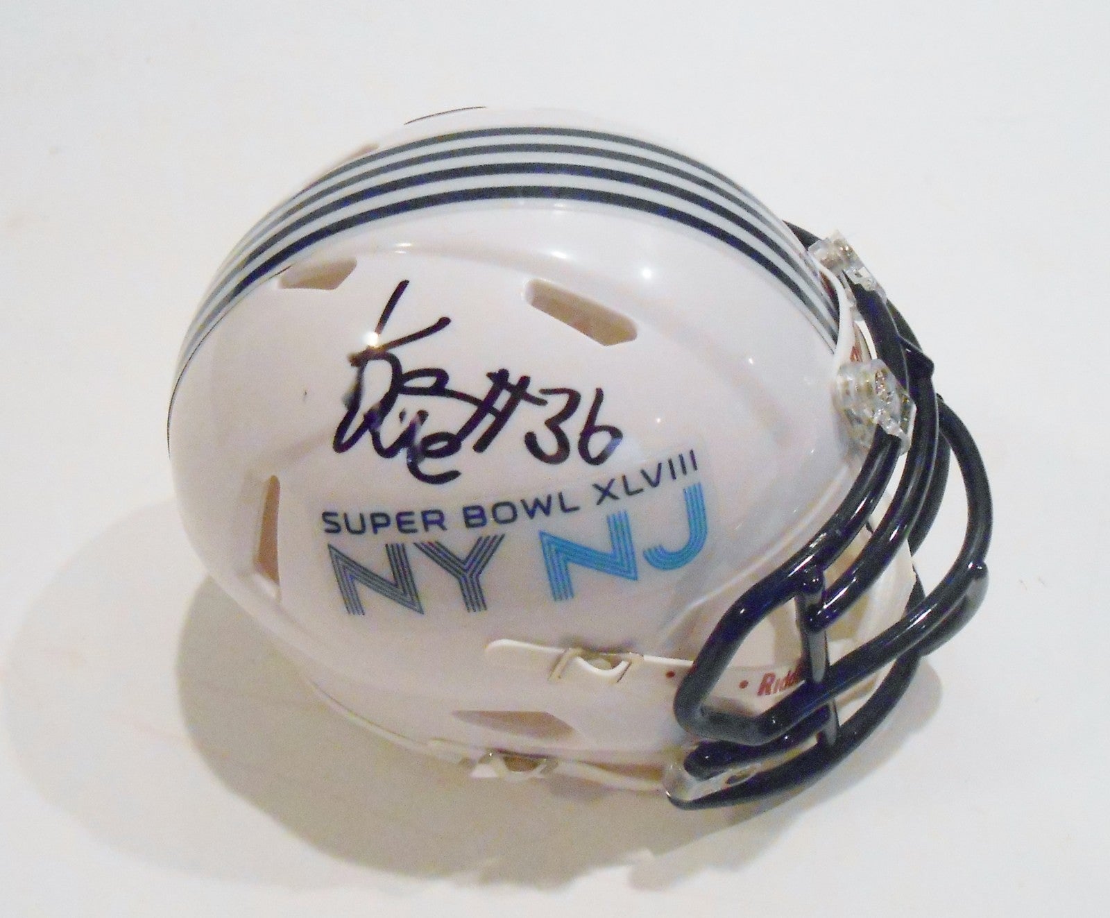 Kayvon Webster Signed Super Bowl 48 Mini Helmet w/COA XLVIII Broncos #1