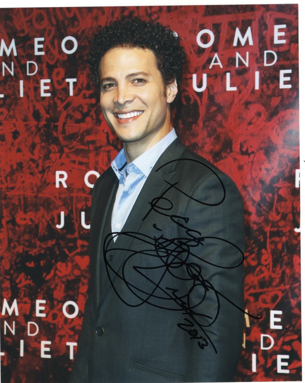 Justin Guarini Signed  8x10 Photo w/COA American Idol Broadway #2