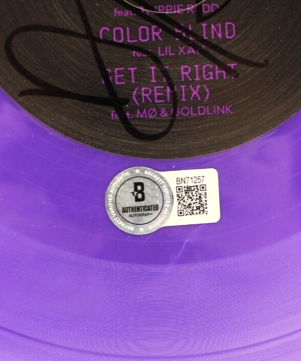 Diplo Signed California Vinyl Album Purple Record Only LP W/BECKETT COA BN71257
