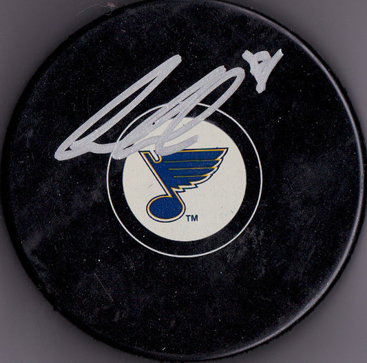 Ian Cole signed autographed St Louis Blues hockey puck w/COA