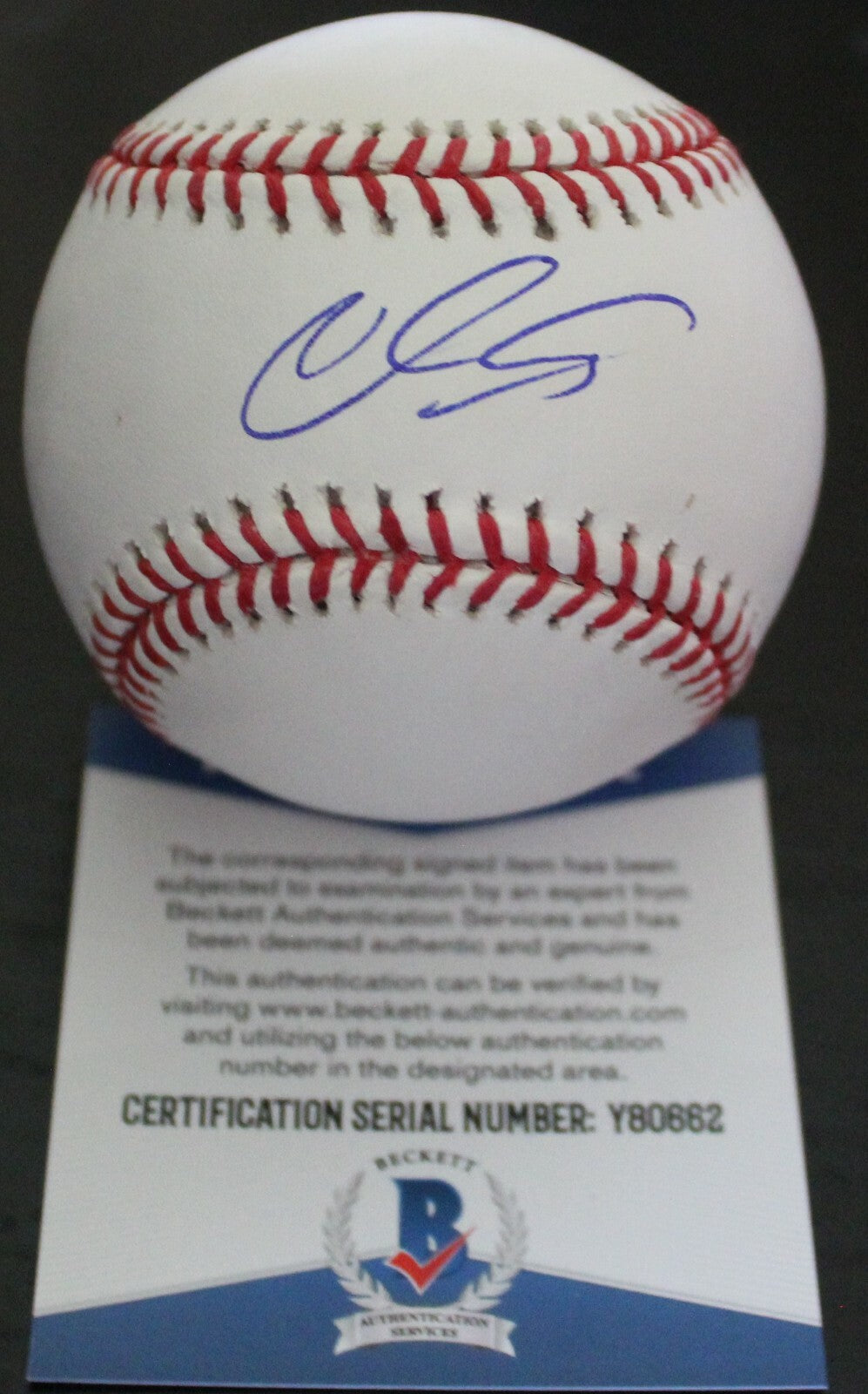 Colton Welker Colorado Rockies Signed Major League Baseball w/Beckett COA Y80662