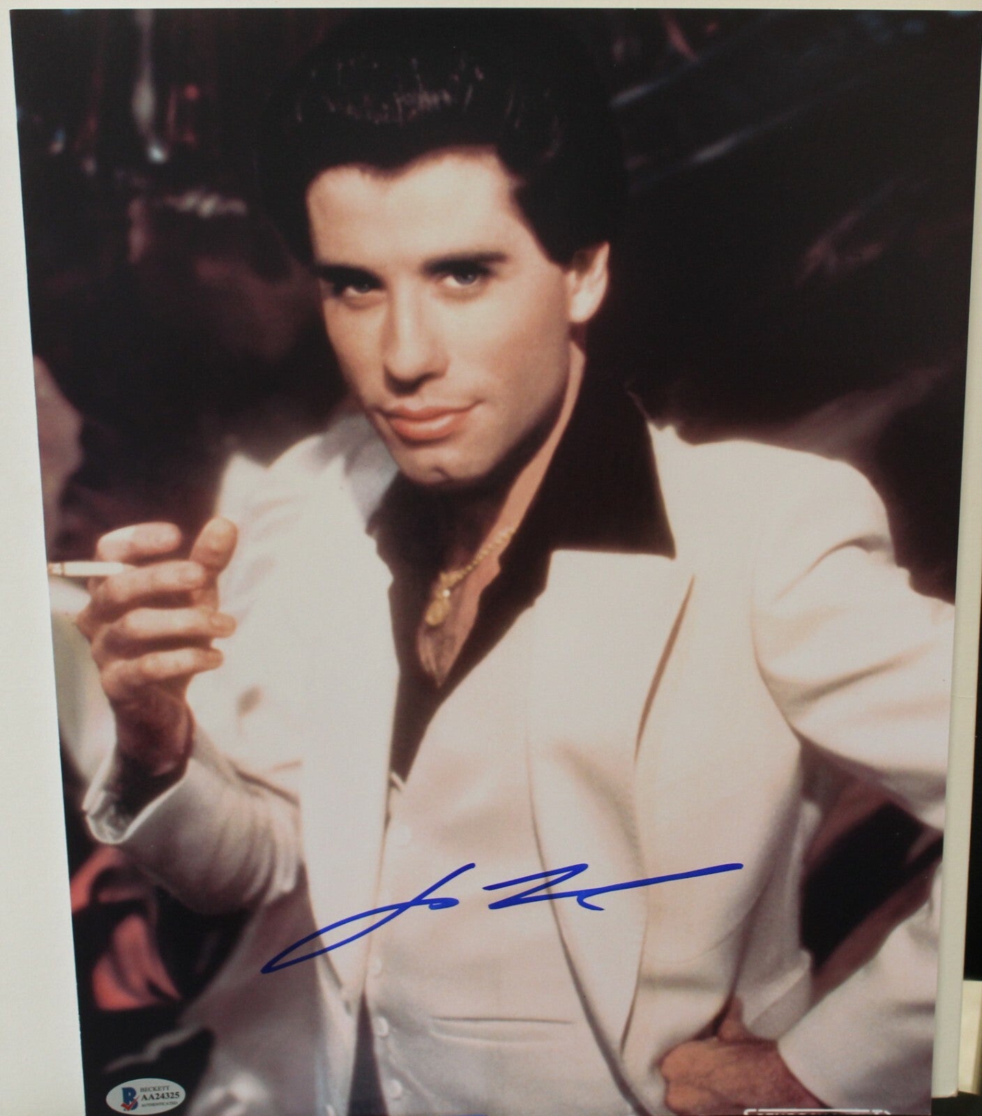 John Travolta Signed Saturday Night Fever 11x14 Photo w/Beckett COA AA24325 