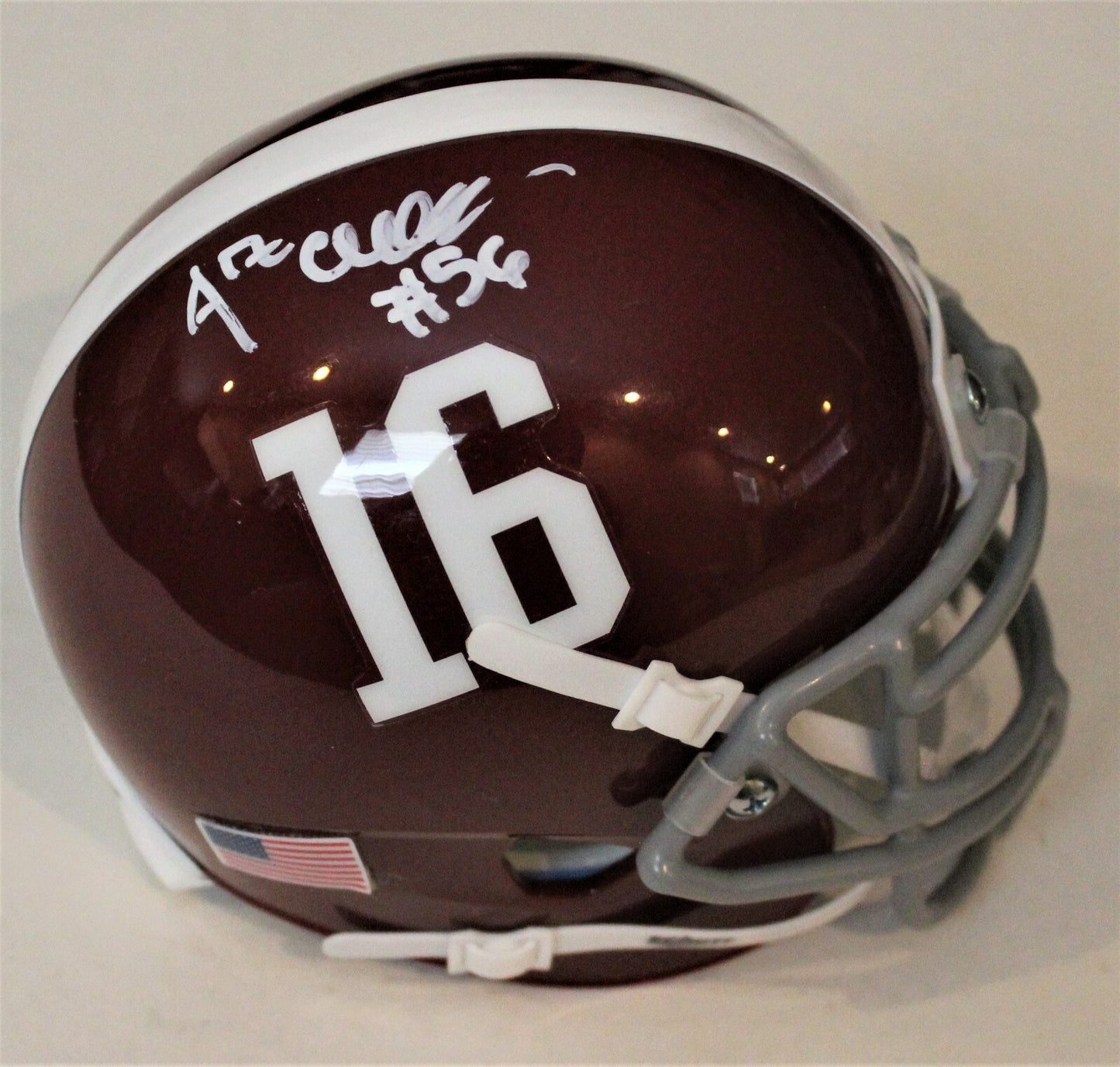 Antonio Alfano Signed Alabama Crimson Tide Mini Football Helmet W/COA #1