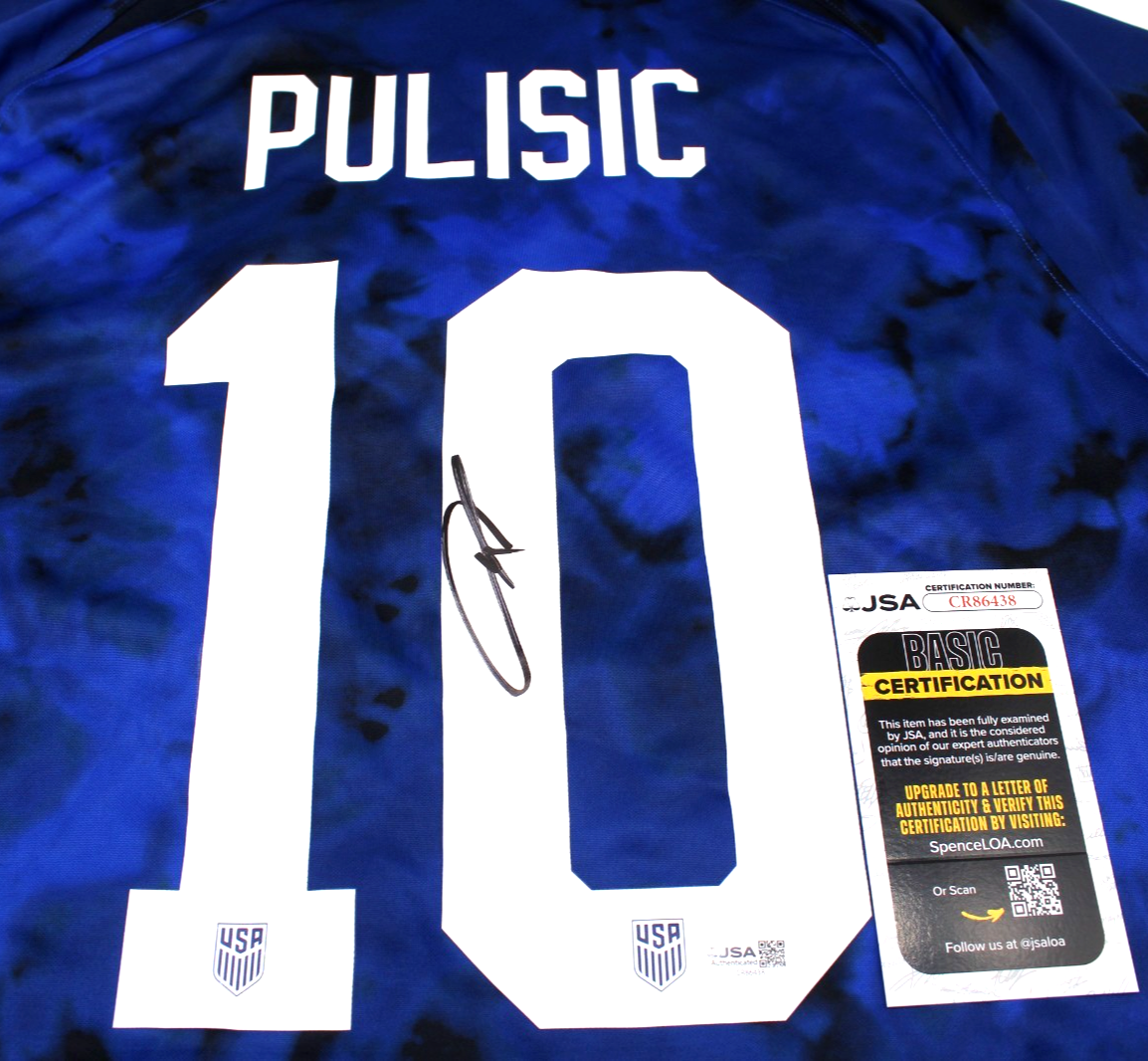 Christian Pulisic Signed Team USA XL Nike Soccer Jersey w/JSA COA CR86438 Proof