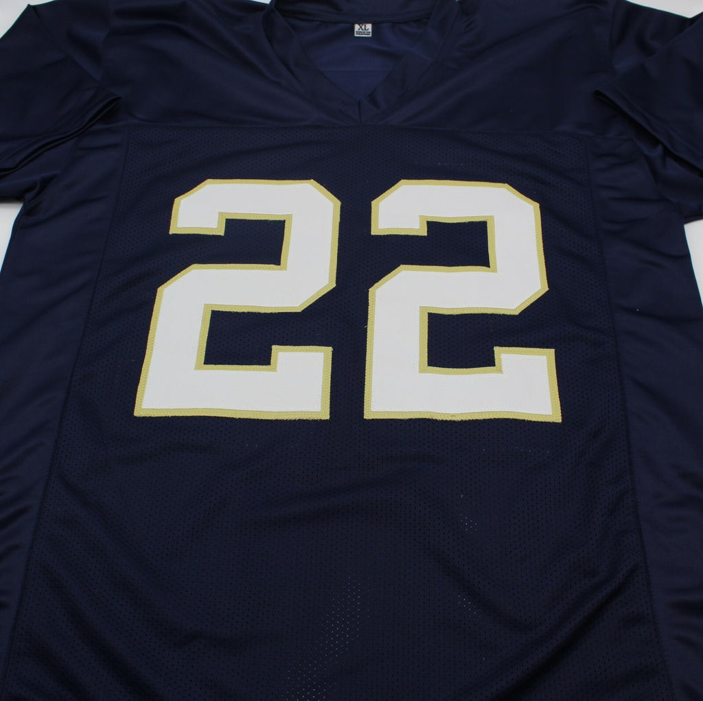 Logan Diggs Signed Custom Blue Notre Dame Jersey w/JSA COA Witness Go Irish #1