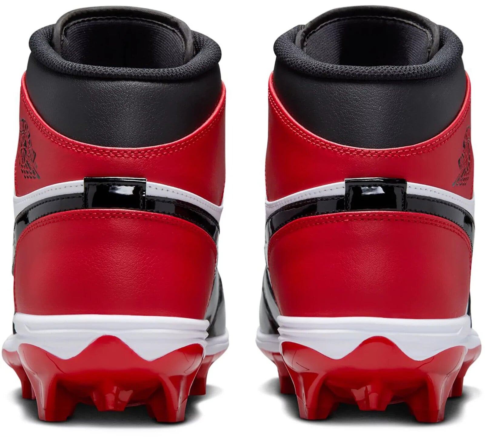 Size 15 Red Black Nike Jordan 1 Football Cleats Patent Leather Bred FJ6805-601