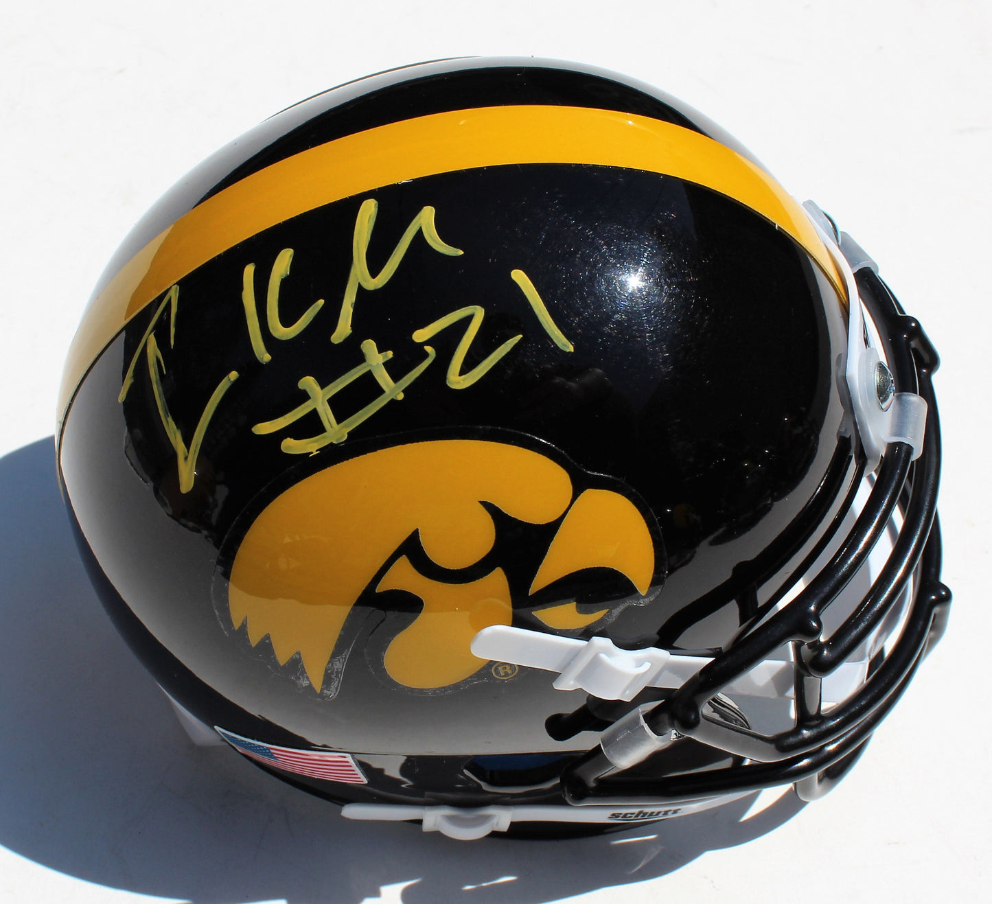 Ivory Kelly-Martin Signed Iowa Hawkeyes Mini Football Helmet w/COA C 