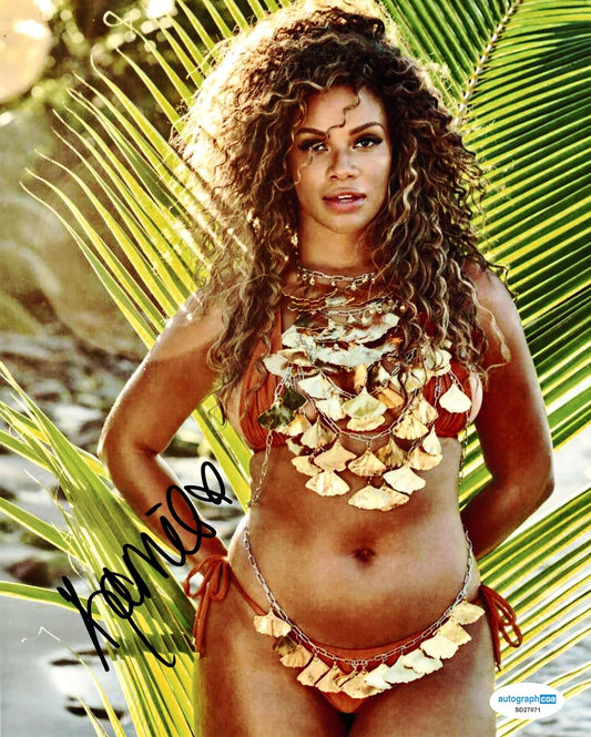 Kamie Crawford Signed 8x10 Photo Sports Illustrated Model w/ACOA SD27071