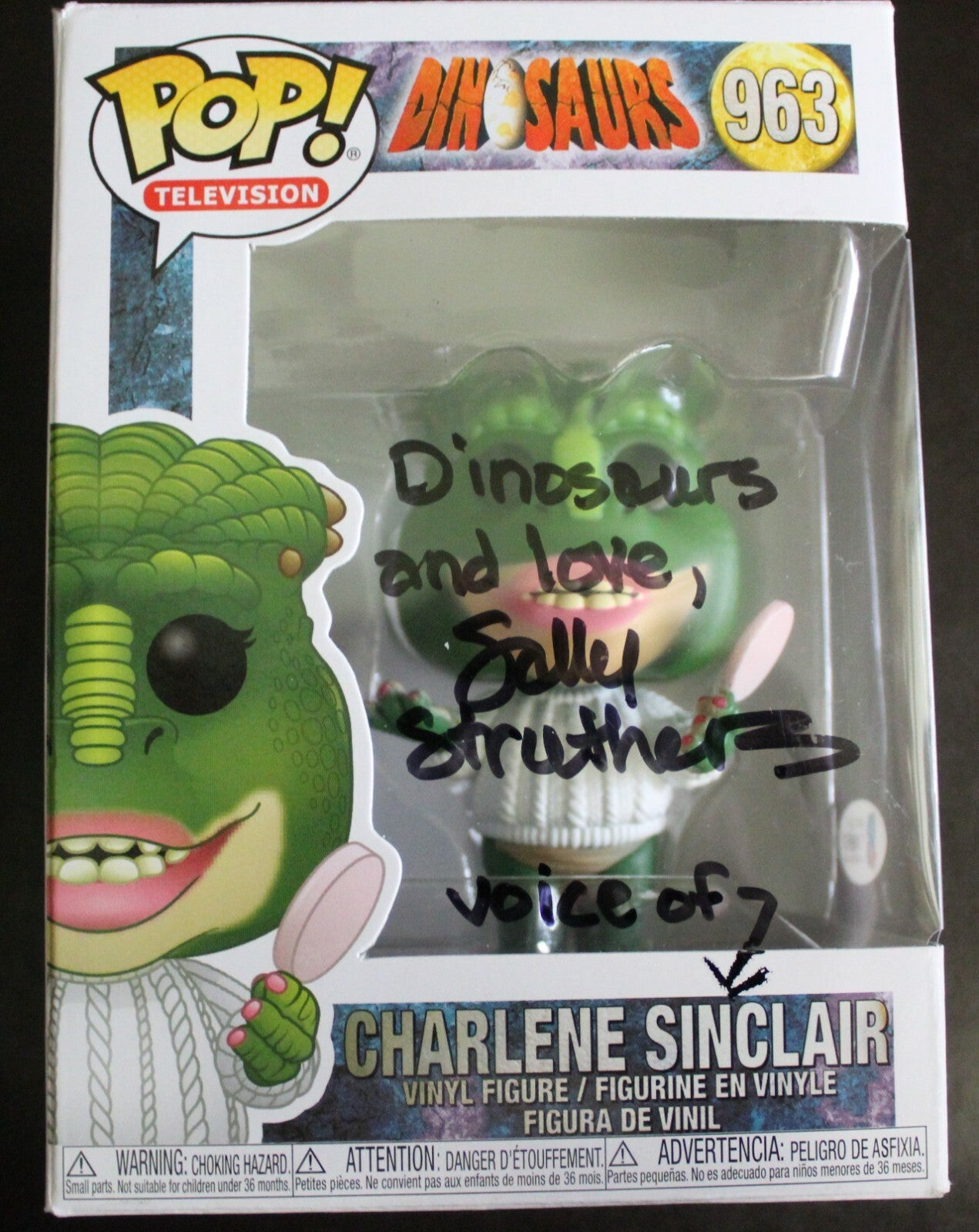 Sally Struthers Signed Dinosaurs TV Charlene Funko Pop #963 w/Beckett COA Y88517