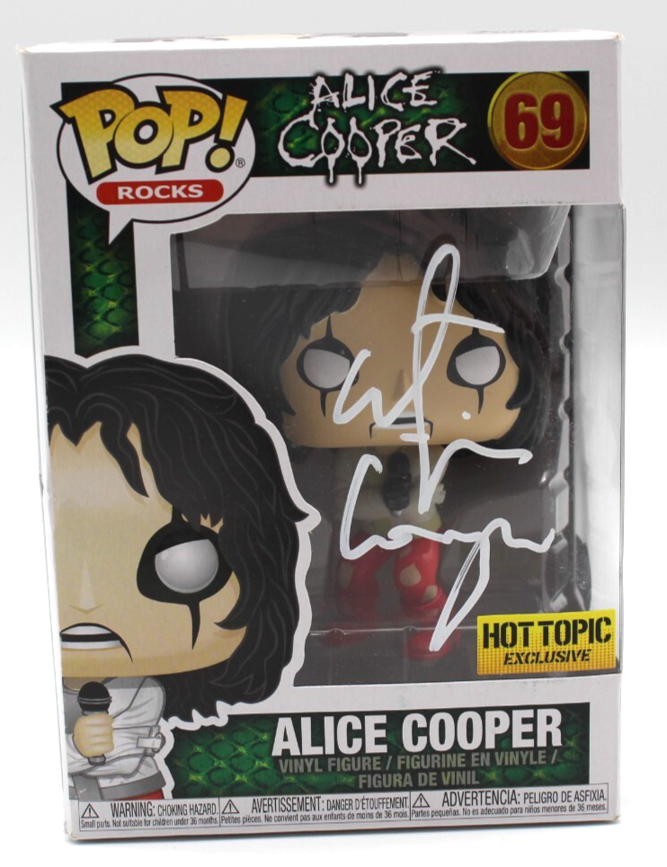 Alice Cooper Signed Hot Topic Pop Rocks Funko Pop 69 w/Beckett COA BR25864