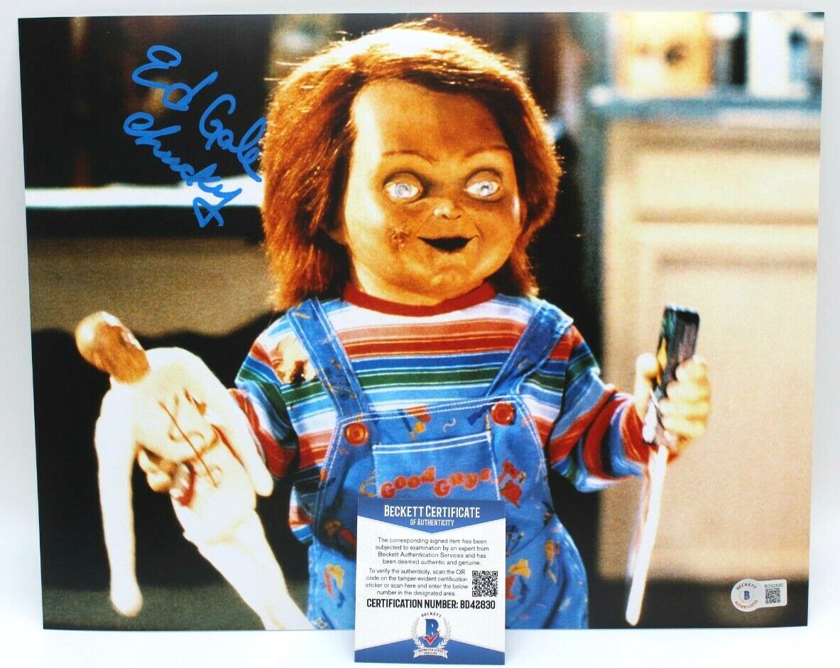 Ed Gale Signed Child's Play Chucky 11x14 Photo w/Beckett COA BD42830