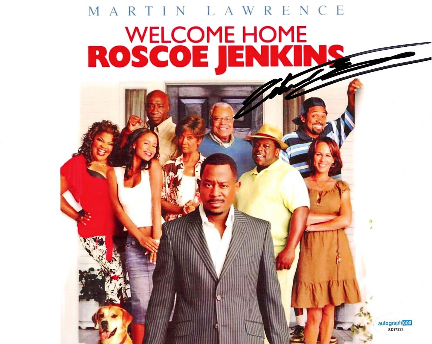 Cedric The Entertainer Signed Welcome Home Roscoe 8x10 Photo w/ACOA SD27222