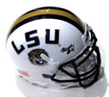 Micah Baskerville Signed White LSU Tigers Mini Helmet w/COA #1 Geaux Tigers C