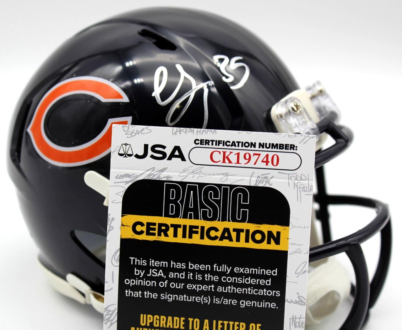 CJ Gardner-Johnson Chicago Bears Signed Mini Football Helmet w/JSA COA CK19740