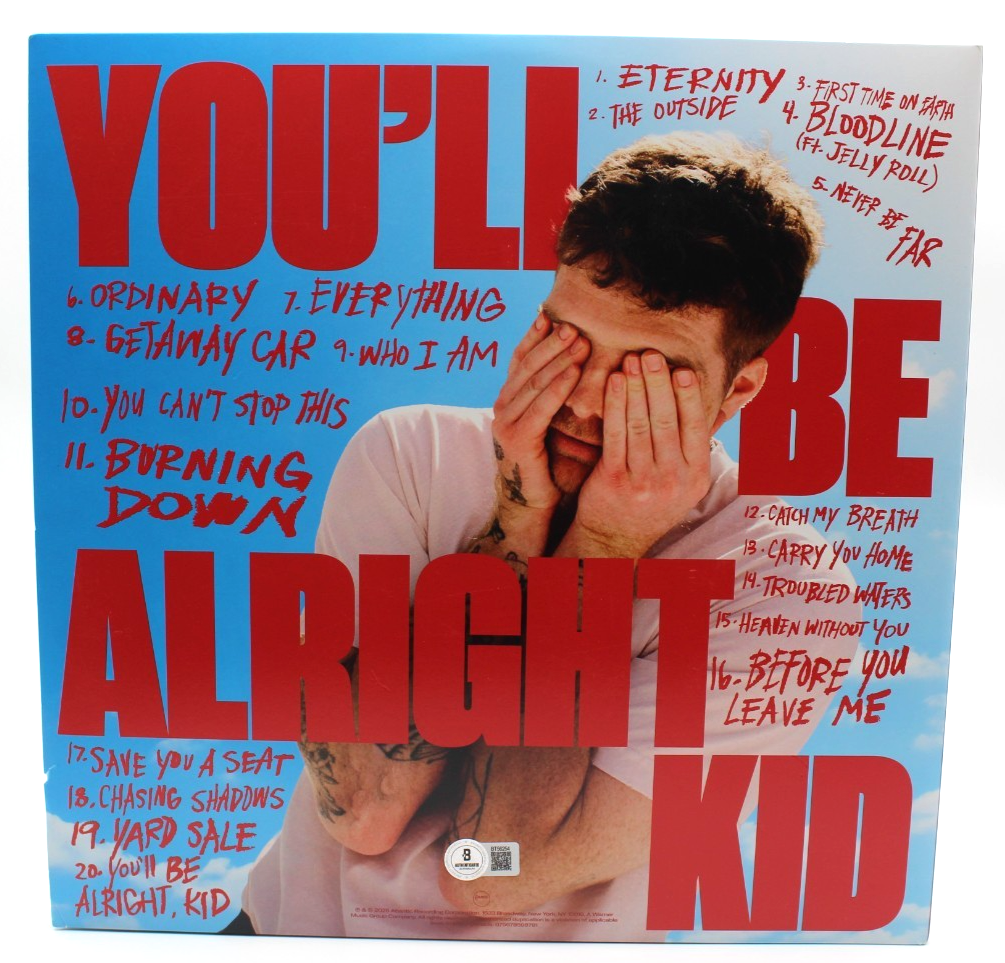 Alex Warren Signed You'll Be Alright Kid" Vinyl Record Album W/Beckett BT56254