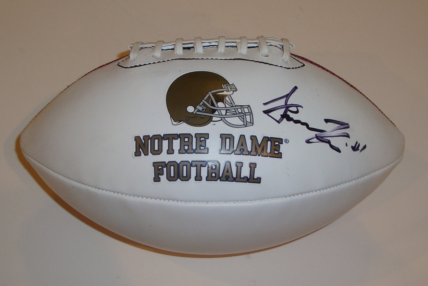 Gunner Kiel Signed Notre Dame Logo Football w/COA Proof Fightin Irish