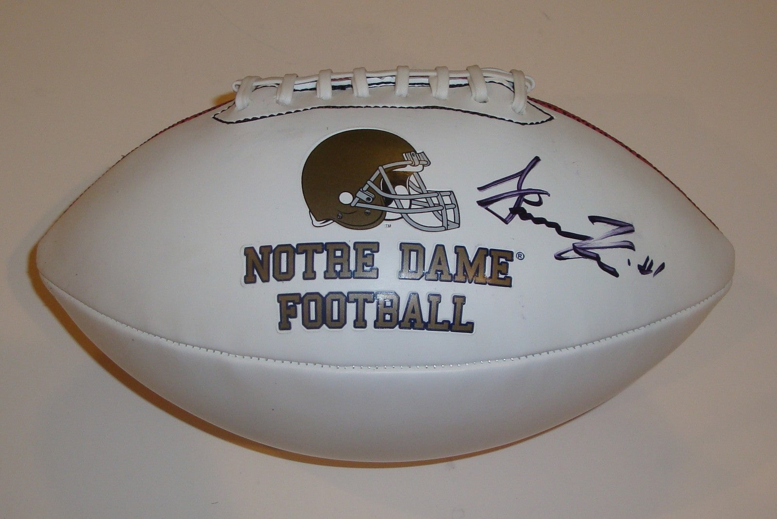 Gunner Kiel Signed Notre Dame Logo Football w/COA Proof Fightin Irish