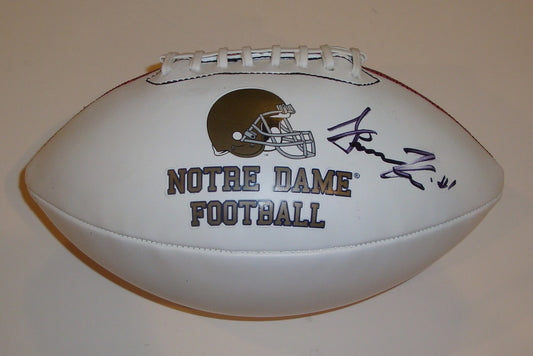 Gunner Kiel Signed Notre Dame Logo Football w/COA Proof Fightin Irish