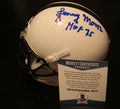 Lenny Moore Signed Penn State Mini Football Helmet w/Beckett COA Z05770