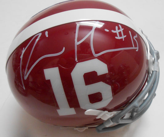 Ronnie Harrison Signed Alabama Crimson Tide Mini Helmet w/COA Roll Tide C