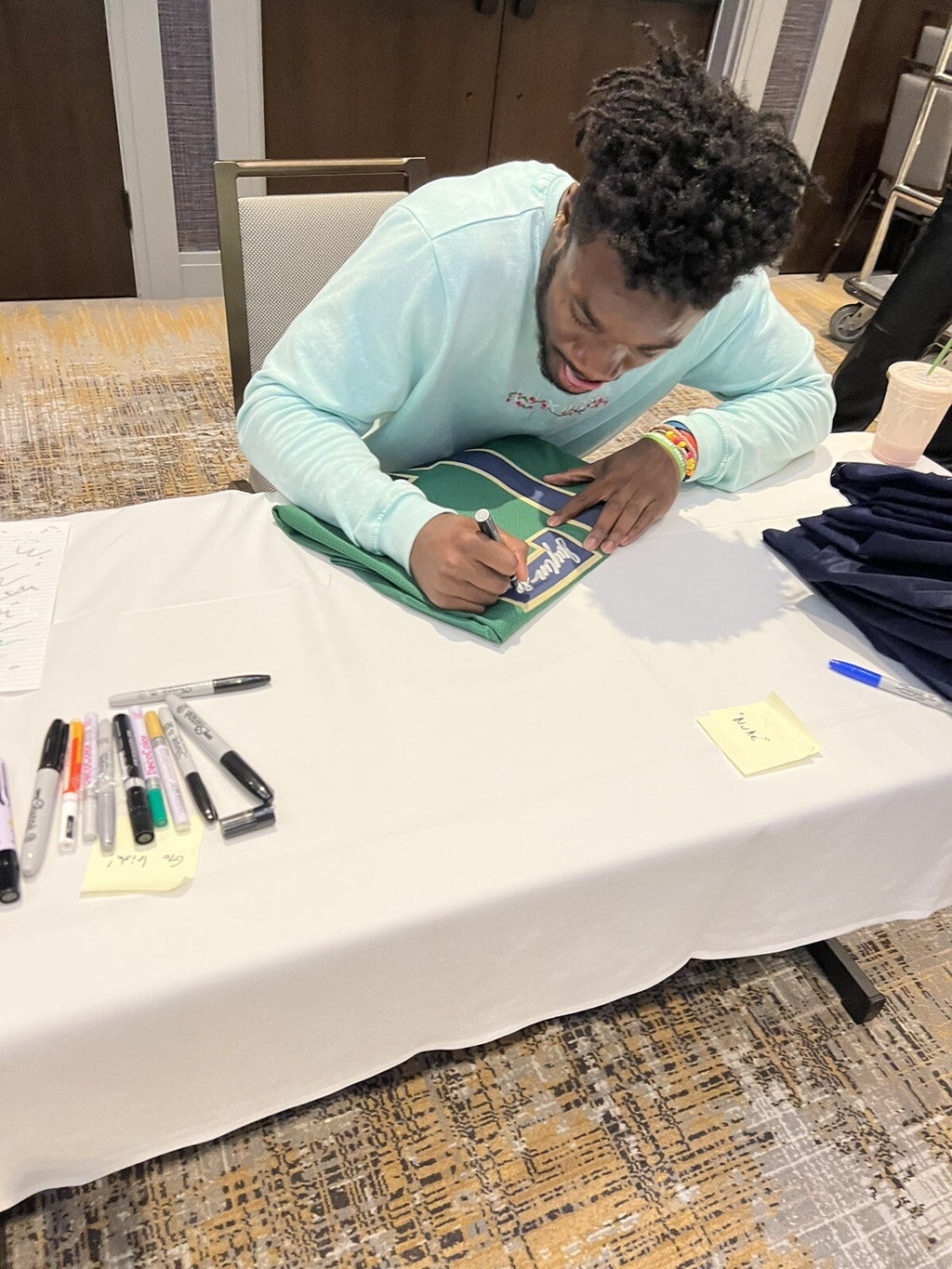 Jaylen Sneed Signed Custom White Notre Dame Football Jersey w/JSA COA Proof #1