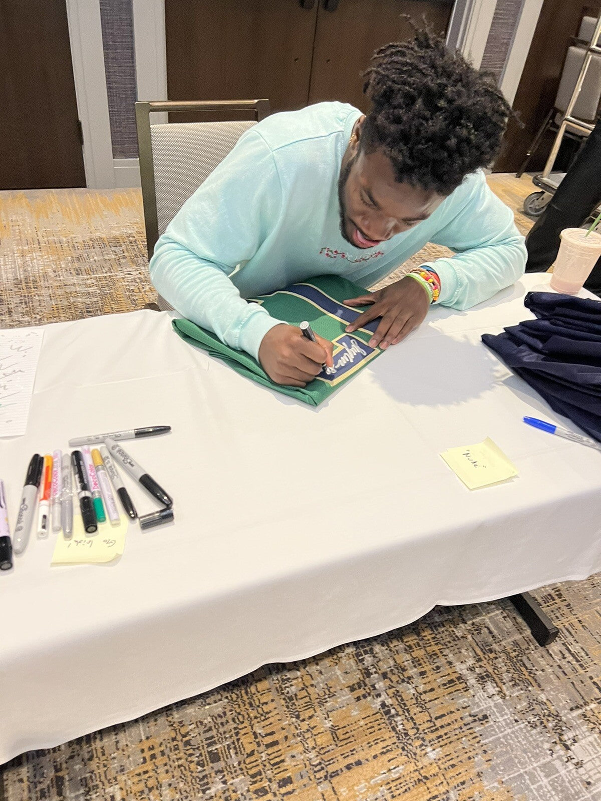 Jaylen Sneed Signed Custom White Notre Dame Football Jersey w/JSA COA Proof #1