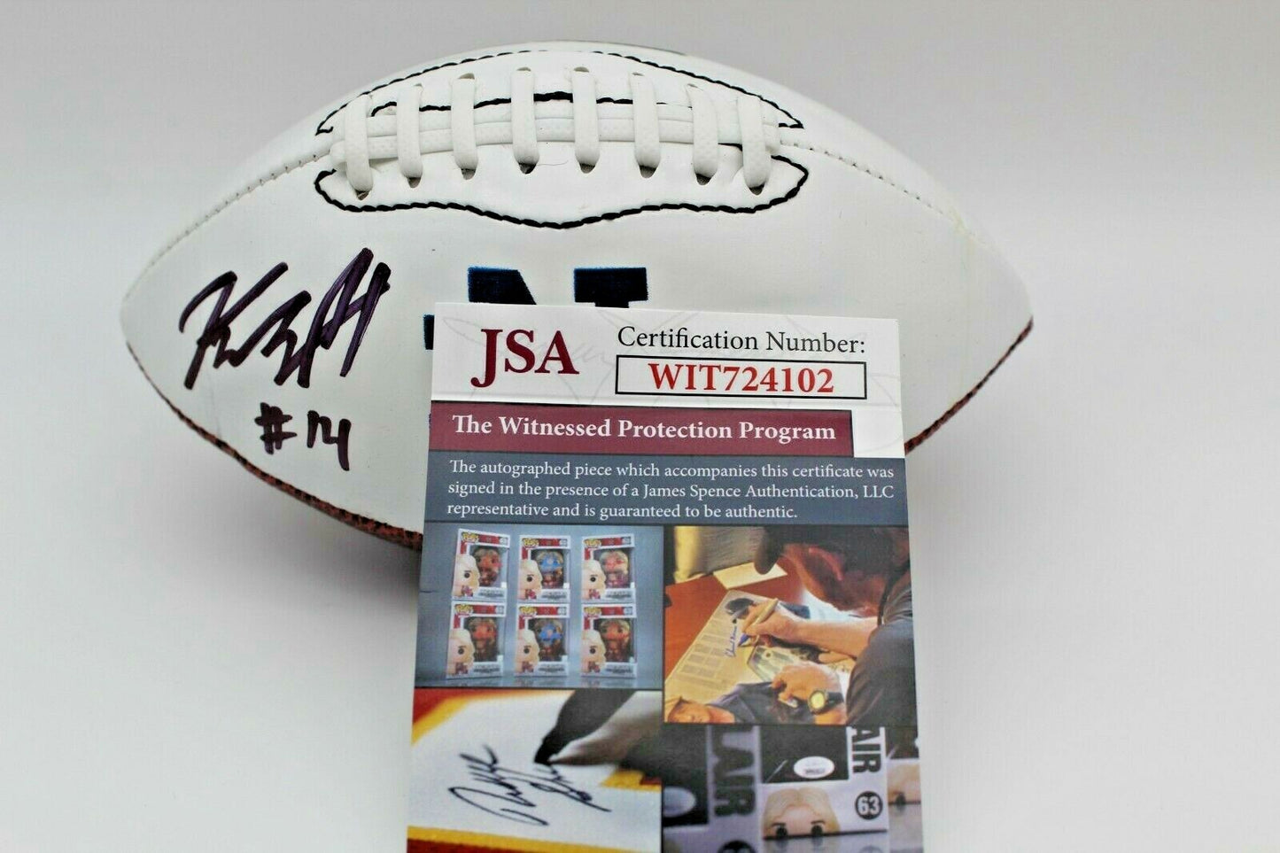 Kyle Hamilton Signed Notre Dame Fighting Irish MINI Football w/JSA COA 9/11/21