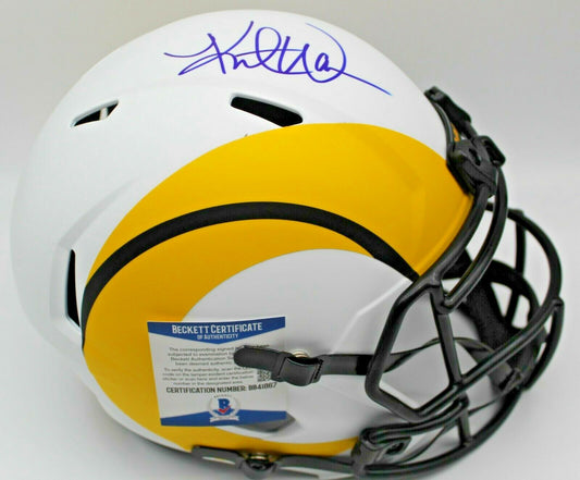 Kurt Warner Signed St. Louis Rams Lunar Full Size Helmet w/Beckett BB41867