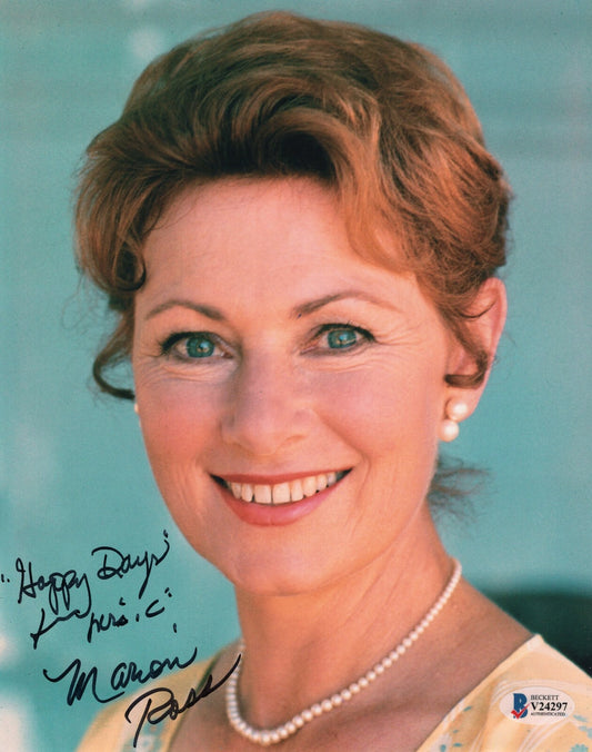 Marion Ross Signed Happy Days Mr's Cunningham 8x10 Photo w/Beckett COA V24297