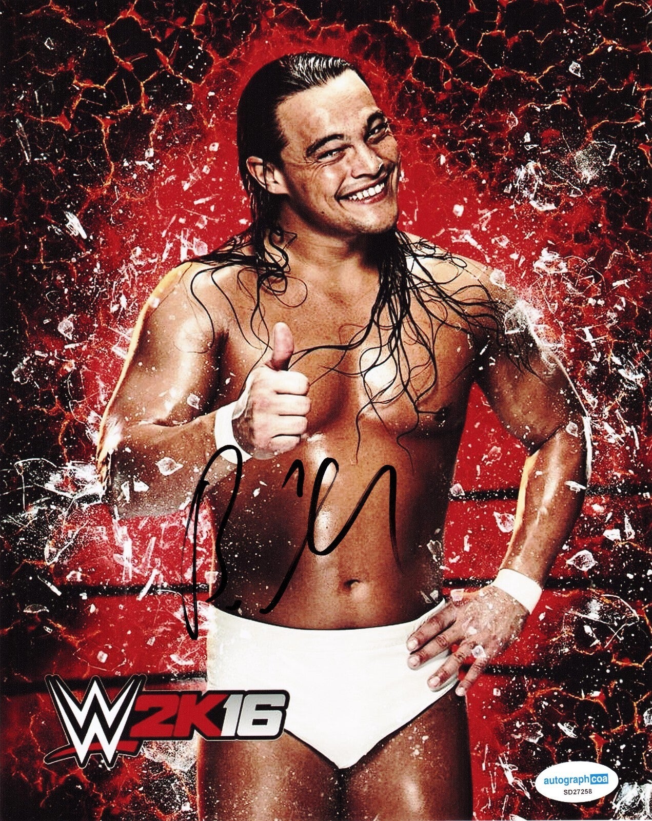 Bo Dallas Signed 8x10 Photo WWE Wrestling The Wyatt Sticks w/ACOA SD27258